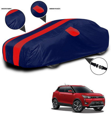 SEBONGO Car Cover For Mahindra XUV 300 (With Mirror Pockets)(Red, Blue)
