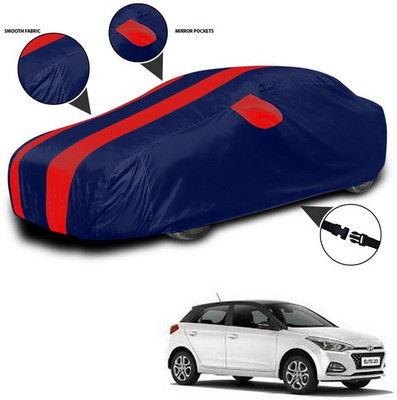 ANTHUB Car Cover For Hyundai Elite i20 (With Mirror Pockets)(Red, Blue)