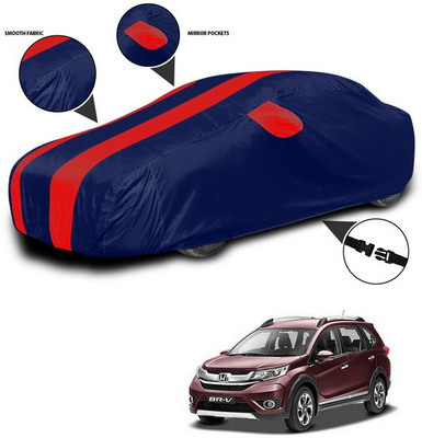 ANTHUB Car Cover For Honda Brio (With Mirror Pockets)(Red, Blue)