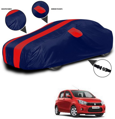 ANTHUB Car Cover For Maruti Suzuki Celerio (With Mirror Pockets)(Red, Blue)