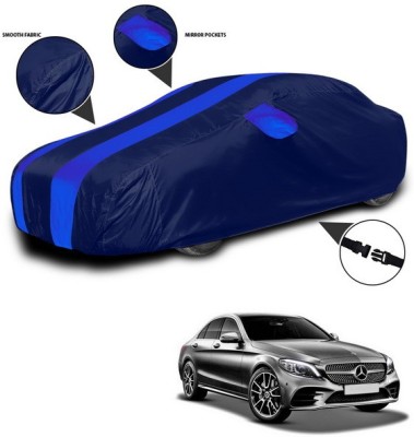 ANTHUB Car Cover For Mercedes Benz Universal For Sedan (With Mirror Pockets)(Blue)