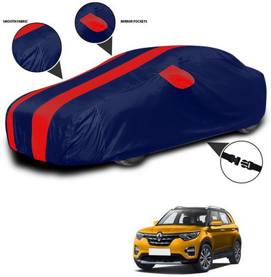 ANTHUB Car Cover For Renault Kwid (With Mirror Pockets)(Red, Blue)