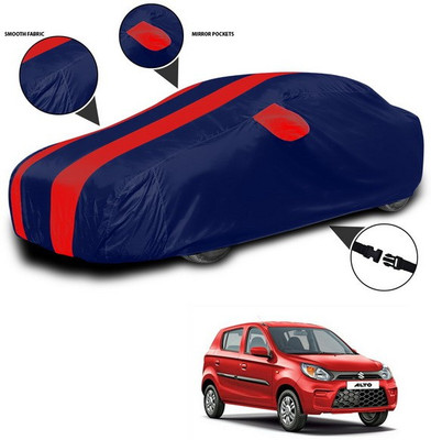 ANTHUB Car Cover For Maruti Suzuki Alto K10 (With Mirror Pockets)(Red, Blue)