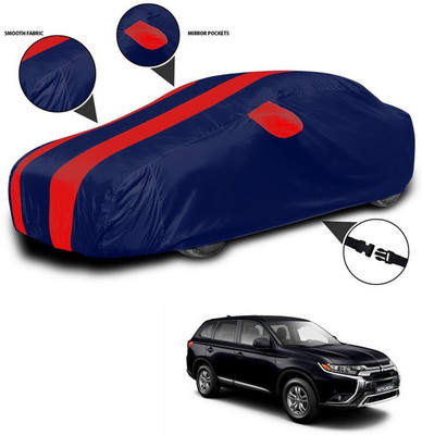 SEBONGO Car Cover For Mitsubishi Outlander (With Mirror Pockets)(Red, Blue)