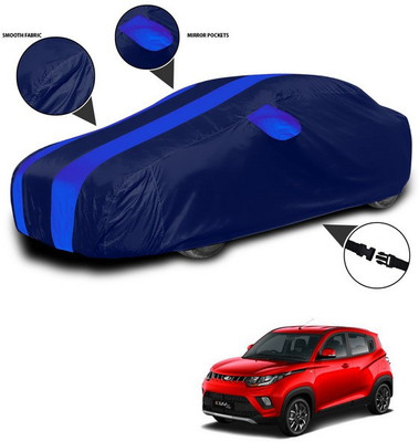 SEBONGO Car Cover For Mahindra KUV100 (With Mirror Pockets)(Blue)
