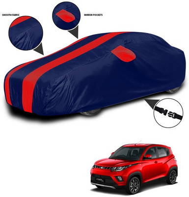 ANTHUB Car Cover For Mahindra KUV100 (With Mirror Pockets)(Red, Blue)
