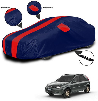 ANTHUB Car Cover For Mahindra Verito Vibe (With Mirror Pockets)(Red, Blue)