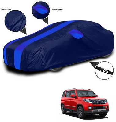 ANTHUB Car Cover For Mahindra TUV300 Facelift (With Mirror Pockets)(Blue)