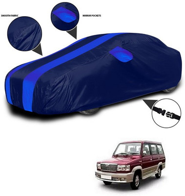 ANTHUB Car Cover For Toyota Qualis (With Mirror Pockets)(Blue)