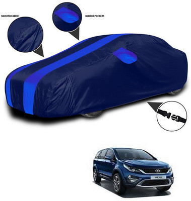 SEBONGO Car Cover For Tata Hexa (With Mirror Pockets)(Blue)