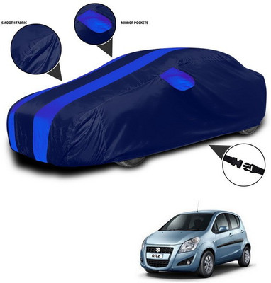 ANTHUB Car Cover For Maruti Suzuki Ritz (With Mirror Pockets)(Blue)