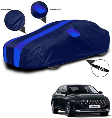 SEBONGO Car Cover For Hyundai Grandeur (With Mirror Pockets)(Blue)