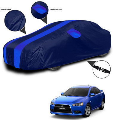 SEBONGO Car Cover For Mitsubishi Lancer (With Mirror Pockets)(Blue)