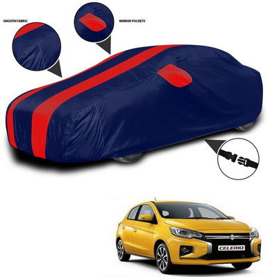 ANTHUB Car Cover For Maruti Suzuki Celerio (With Mirror Pockets)(Red, Blue)