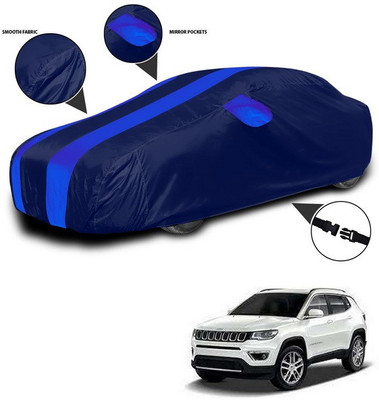 ANTHUB Car Cover For Jeep Compass (With Mirror Pockets)(Blue)