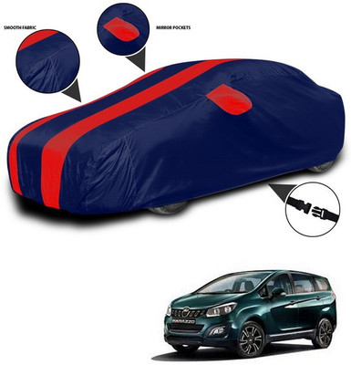 SEBONGO Car Cover For Mahindra Marazzo (With Mirror Pockets)(Red, Blue)