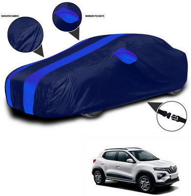 ANTHUB Car Cover For Renault Kwid (With Mirror Pockets)(Blue)