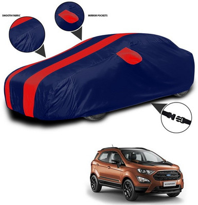 ANTHUB Car Cover For Ford Ecosport (With Mirror Pockets)(Red, Blue)