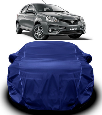 S Shine Max Car Cover For Toyota Etios Liva (With Mirror Pockets)(Blue)