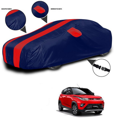 SEBONGO Car Cover For Mahindra eKUV100 (With Mirror Pockets)(Red)