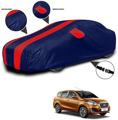 ANTHUB Car Cover For Datsun Go+ (With Mirror Pockets)(Red, Blue)