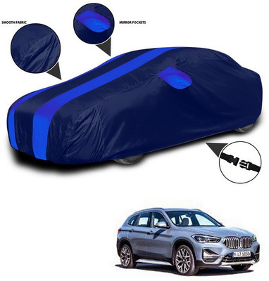 ANTHUB Car Cover For BMW X1 (With Mirror Pockets)(Blue)