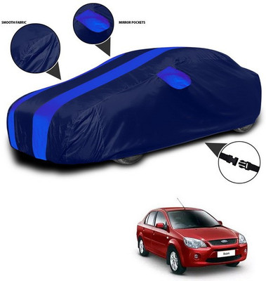 ANTHUB Car Cover For Ford Ikon (With Mirror Pockets)(Blue)