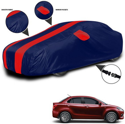 ANTHUB Car Cover For Maruti Suzuki Swift Dzire (With Mirror Pockets)(Red, Blue)
