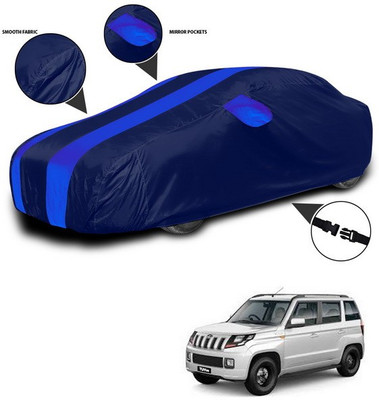 ANTHUB Car Cover For Mahindra TUV300 (With Mirror Pockets)(Blue)