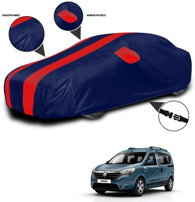 ANTHUB Car Cover For Renault Dokker (With Mirror Pockets)(Red, Blue)