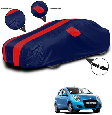 SEBONGO Car Cover For Maruti Suzuki A-Star (With Mirror Pockets)(Red, Blue)