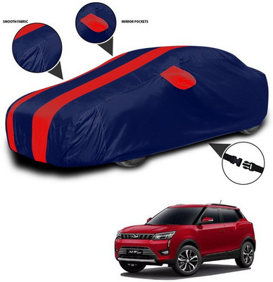 SEBONGO Car Cover For Mahindra XUV 300 (With Mirror Pockets)(Red, Blue)