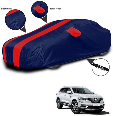 ANTHUB Car Cover For Renault Kwid (With Mirror Pockets)(Red, Blue)