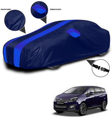 ANTHUB Car Cover For Mahindra Marazzo (With Mirror Pockets)(Blue)