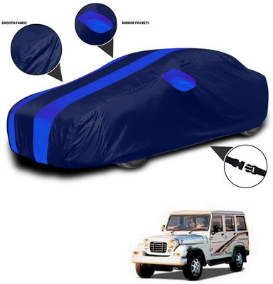 ANTHUB Car Cover For Mahindra Marshal (With Mirror Pockets)(Blue)