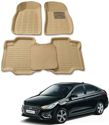 arneja trading company Polyutherine 3D Mat For  Hyundai Verna(Black)