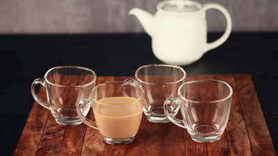 AFAST Pack of 2 Glass New Design & Style Transparent Glass Tea/ Coffee Cup Set Of 4-wq7(Clear, Cup Set)