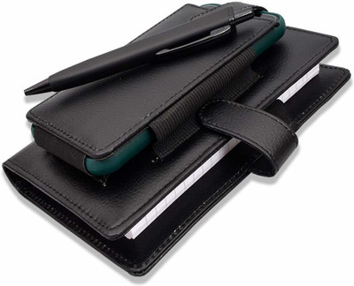 PAPERLLA Pocket Undated Planner|Diary|Organizer with Mobile Holder | Calculator |Pen Gift For going Men & Women Pocket-size Diary RULED 75 Pages(Black)