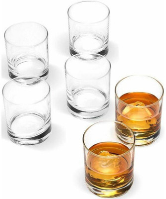 AFAST (Pack of 6) Transparent Multi Use Drinking Glass Set For Water, Juice, Milk, Shake, Cold Drink, Home, Bar -A15 Glass Set Water/Juice Glass(250 ml, Glass, Clear)