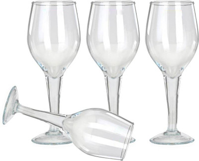 Somil (Pack of 4) Multipurpose Drinking Glass -B206 Glass Set Wine Glass(250 ml, Glass, Clear)