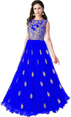 Rivazz Creation Anarkali Gown(Blue)