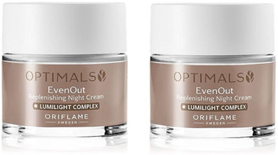 Oriflame Even Out Replenishing Night Cream, 50ml - Pack of 2(100 ml)