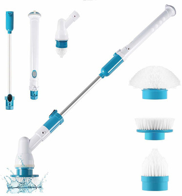 PYU ENJOY SHOPPING Rotating Electric 360 Cordless Bathtub & Tile Scrubber Movable Surface Cleaner Fiber Wet Brush(Blue, White)