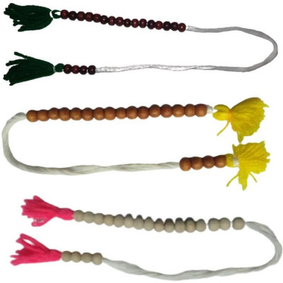 chaitanya Sakshi Mala/Sakshi Counter/Mala Counter for Chanting Mantra Counting (Pack of 3) Wood Necklace