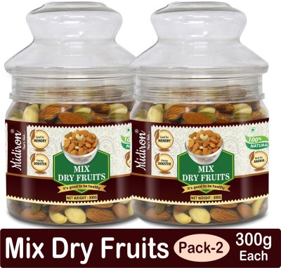 Midiron Premium Quality Mix Dry fruits Combo Pack Raw Almonds & Raisins (Pack of 2, 300g Each) Almonds, Cashews, Raisins(2 x 300 g)