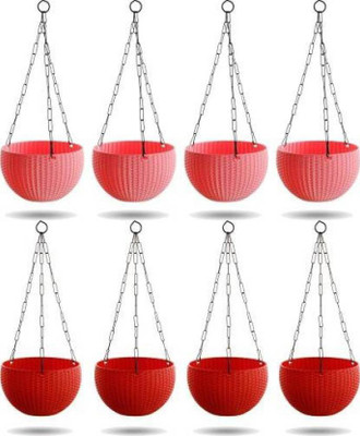 VirajSanchi Virajsanchi Plant Container Plant Container Set(Pack of 8, Plastic)