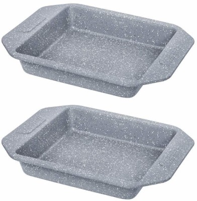 Femora Carbon Steel ILAG Coating Baking Dish - 1.6 L Baking Dish(Pack of 2, Microwave Safe)