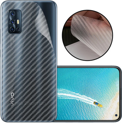 CASE CREATION Vivo V17 Mobile Skin(3D Carbon Fibre Transparent Back Skin Matte Finish)