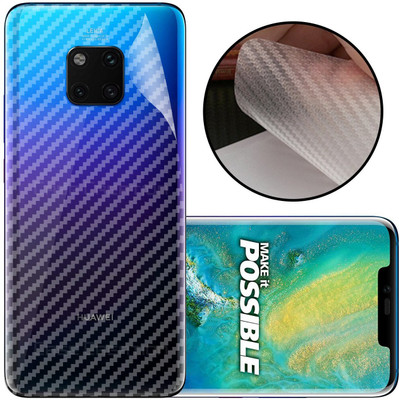CASE CREATION Huawei Mate 20 Pro Mobile Skin(3D Carbon Fibre Transparent Back Skin Matte Finish)