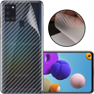 CASE CREATION Samsung Galaxy A21s (2020) Mobile Skin(3D Carbon Fibre Transparent Back Skin Matte Finish)